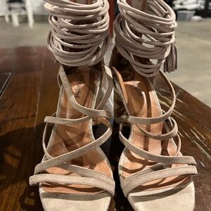 Jeffery Campbell Strappy Sandals in Taupe